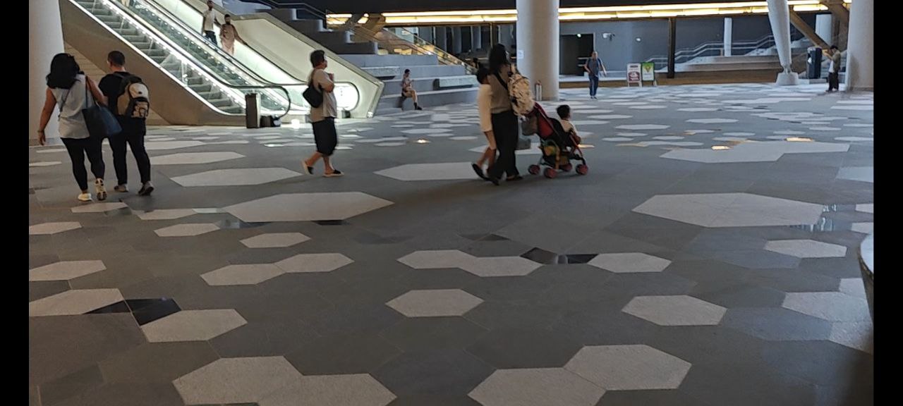 Directions from Upper Changi MRT station gates.